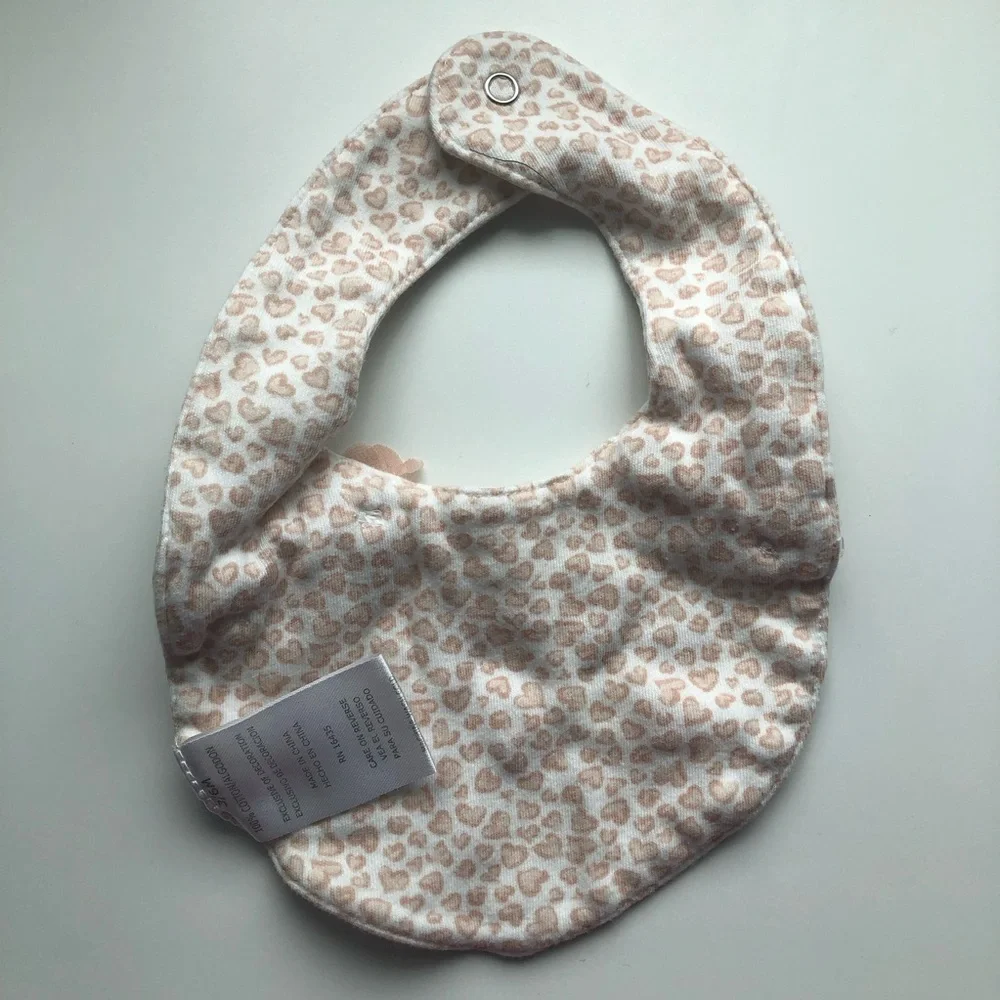 Leopard Cat Bib Floral 3-6 Months